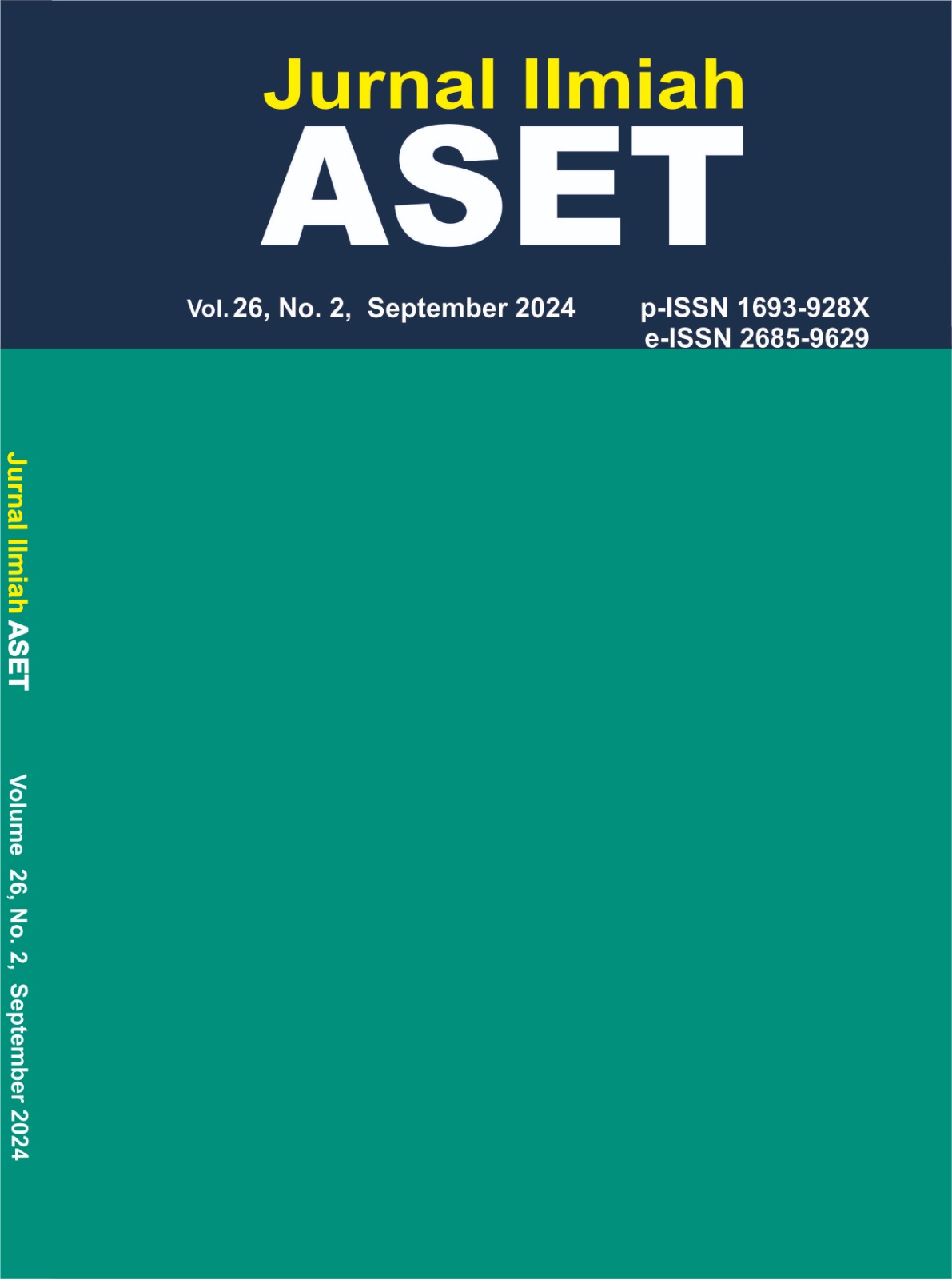 					View Vol. 26 No. 2 (2024): Jurnal ASET Volume 26 No 2
				