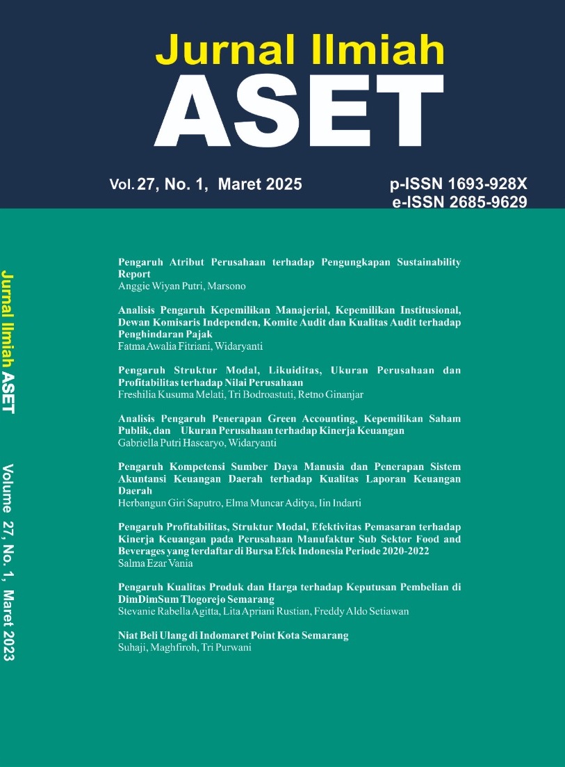 					View Vol. 27 No. 1 (2025): Jurnal ASET Vol 27 No 1
				