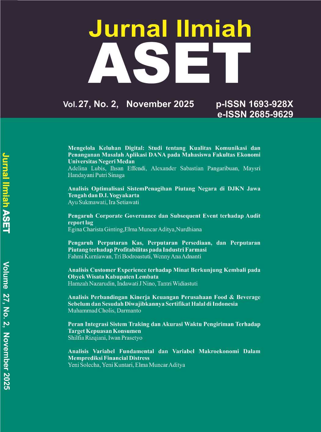 					View Vol. 27 No. 2 (2025): Jurnal ASET Vol 27 No 2
				